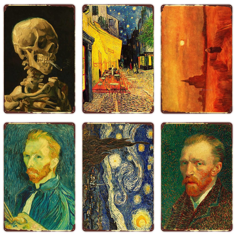 Vintage Collectible Tins - Pôster Metálico Vintage de Pintura Van