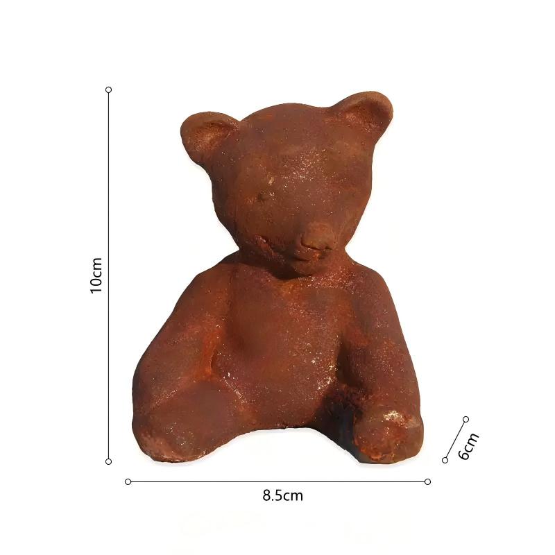 Vintage Collectible Bears - Conjunto de 2 Estatuetas Rústicas de