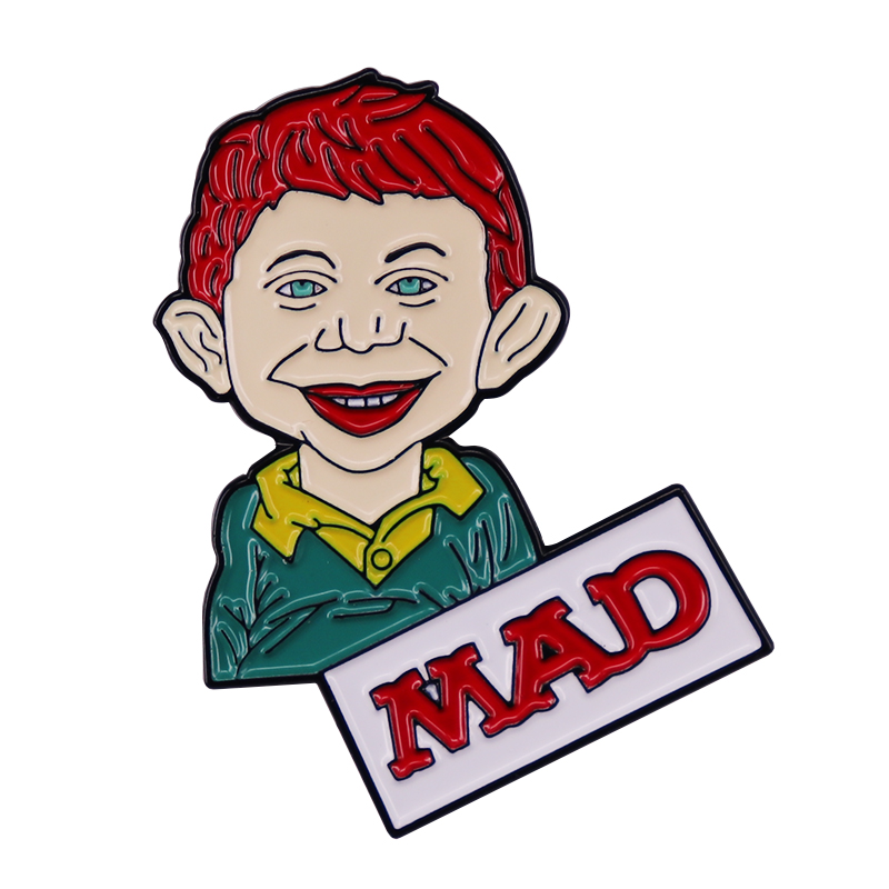 Vintage Collectible Pins - Revista mad alfred e. Emblema colecionável