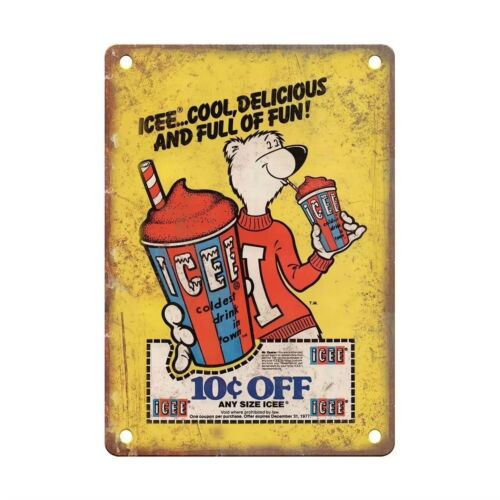 Vintage Collectible Bears - Y1, Placa de Metal Vintage ICEE