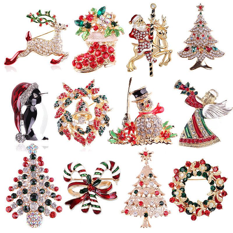 Vintage Collectible Clothing - Coleção de Broches Vintage de Natal