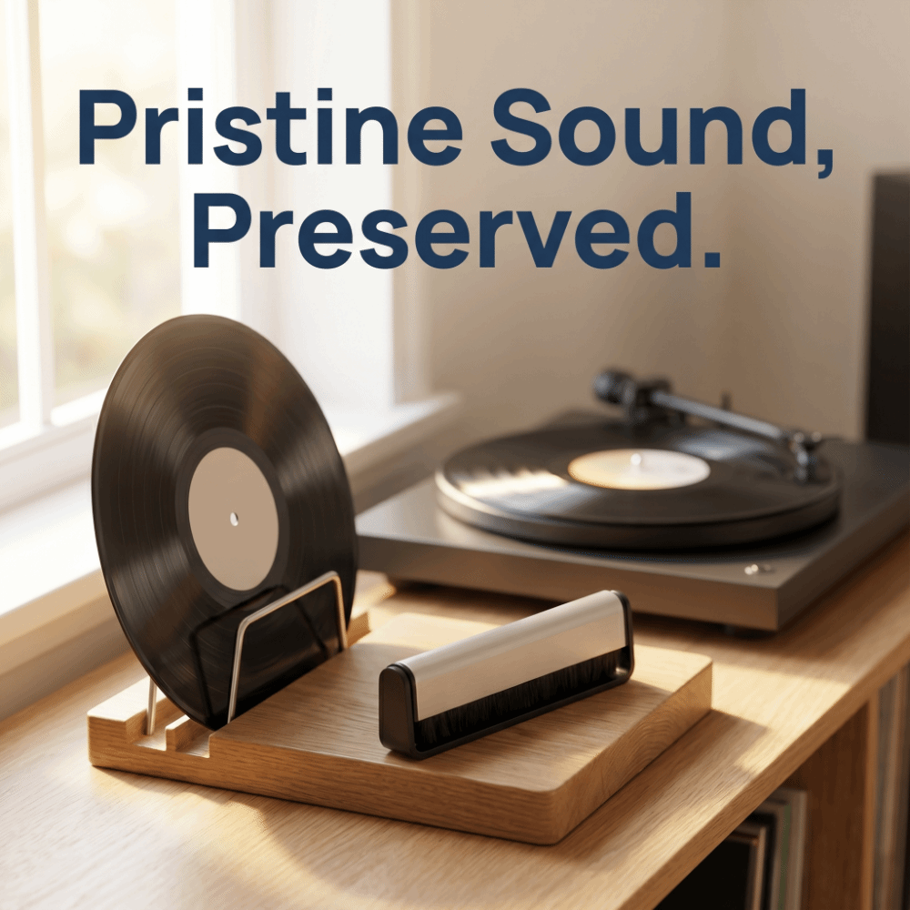 Vinyl Record Cleaner - Escova de Limpeza para Discos de