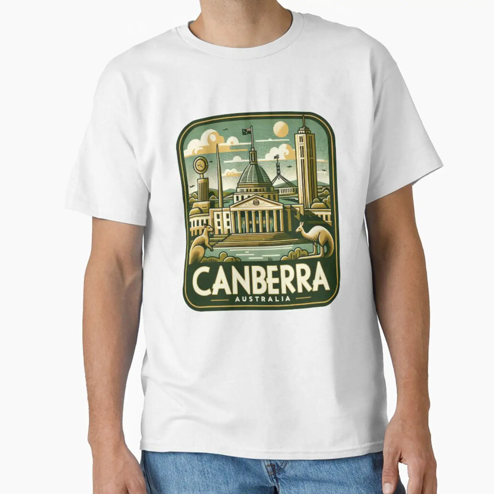 Canberra Vintage & Collectible Centre Reviews - Camiseta Clássica Vintage com Estampa de