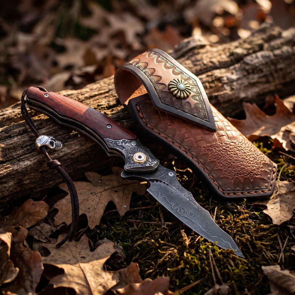 Vintage Collectible Pocket Knives - Canivete Dobrável Vintage Gravado com Lâmina