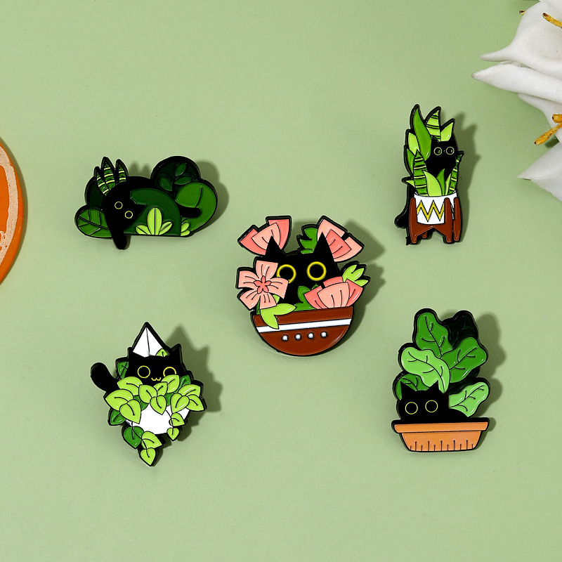 Bonito gato preto coleção plan - Vintage Collectible Pins avaliação e preço