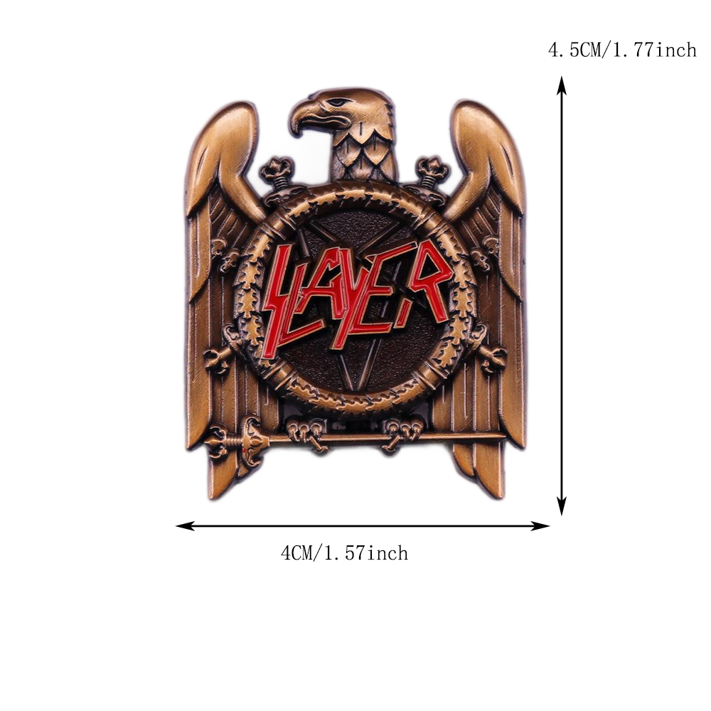 1pc retro heavy metal banda po - Vintage Collectible Pins avaliação e preço
