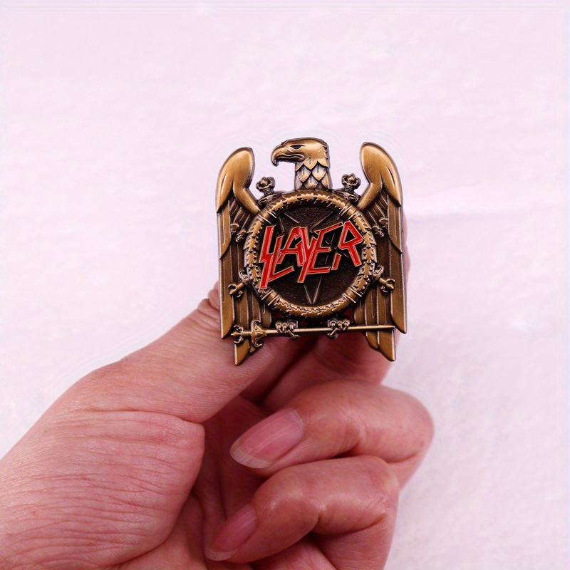 1pc retro heavy metal banda po - Vintage Collectible Pins avaliação e preço