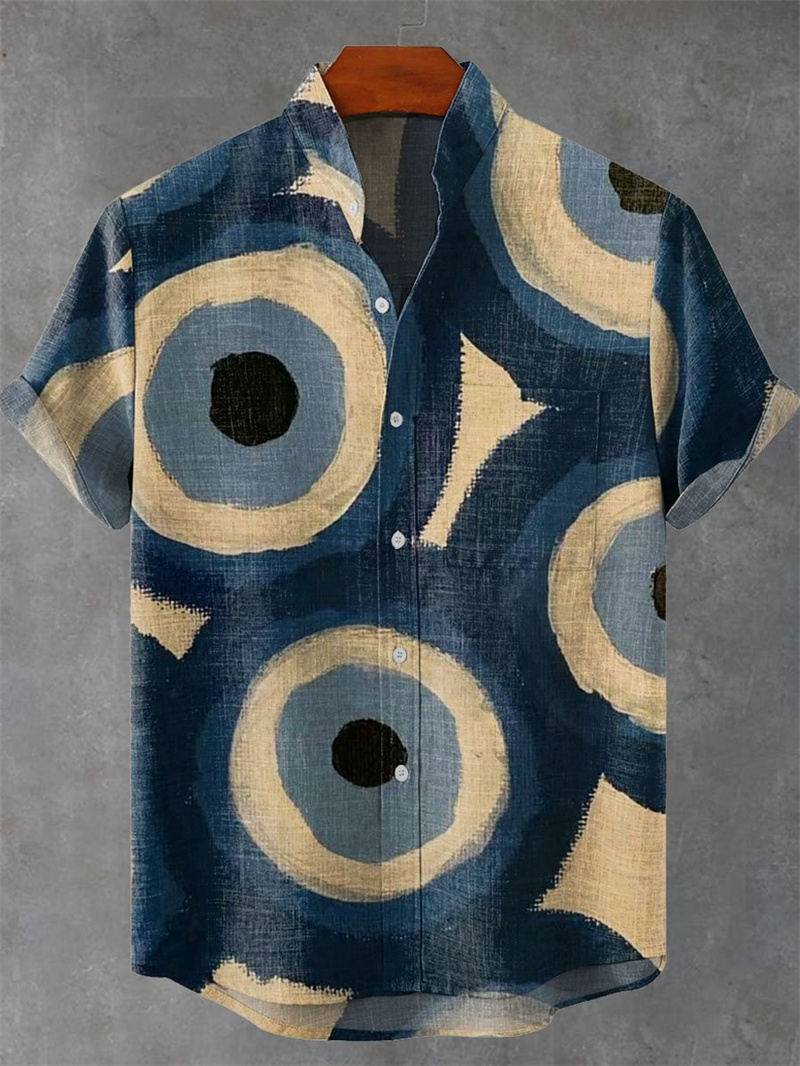 Camisa de linho de manga curta - Vintage Collectible Shop avaliação e preço
