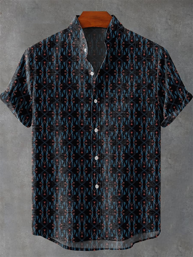 Camisa de linho de manga curta - Vintage Collectible Shop avaliação e preço