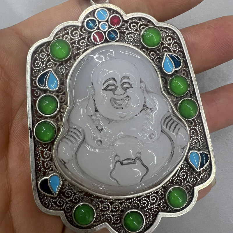 Amuleto vintage de Buda em jad - Vintage Collectible Market avaliação e preço