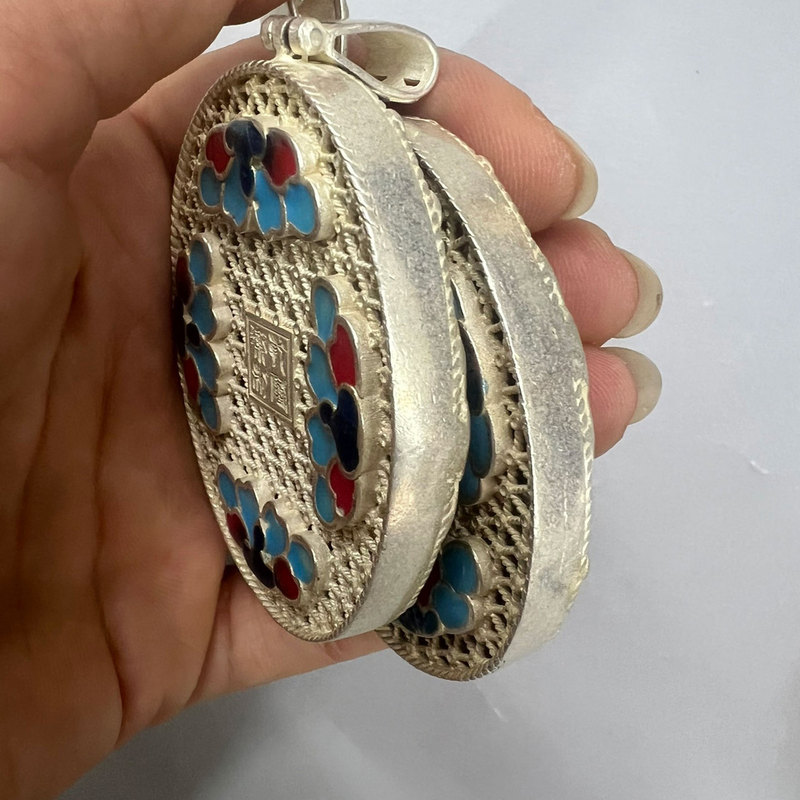 Pingente de Prata Cloisonné da - Vintage Collectible Market avaliação e preço